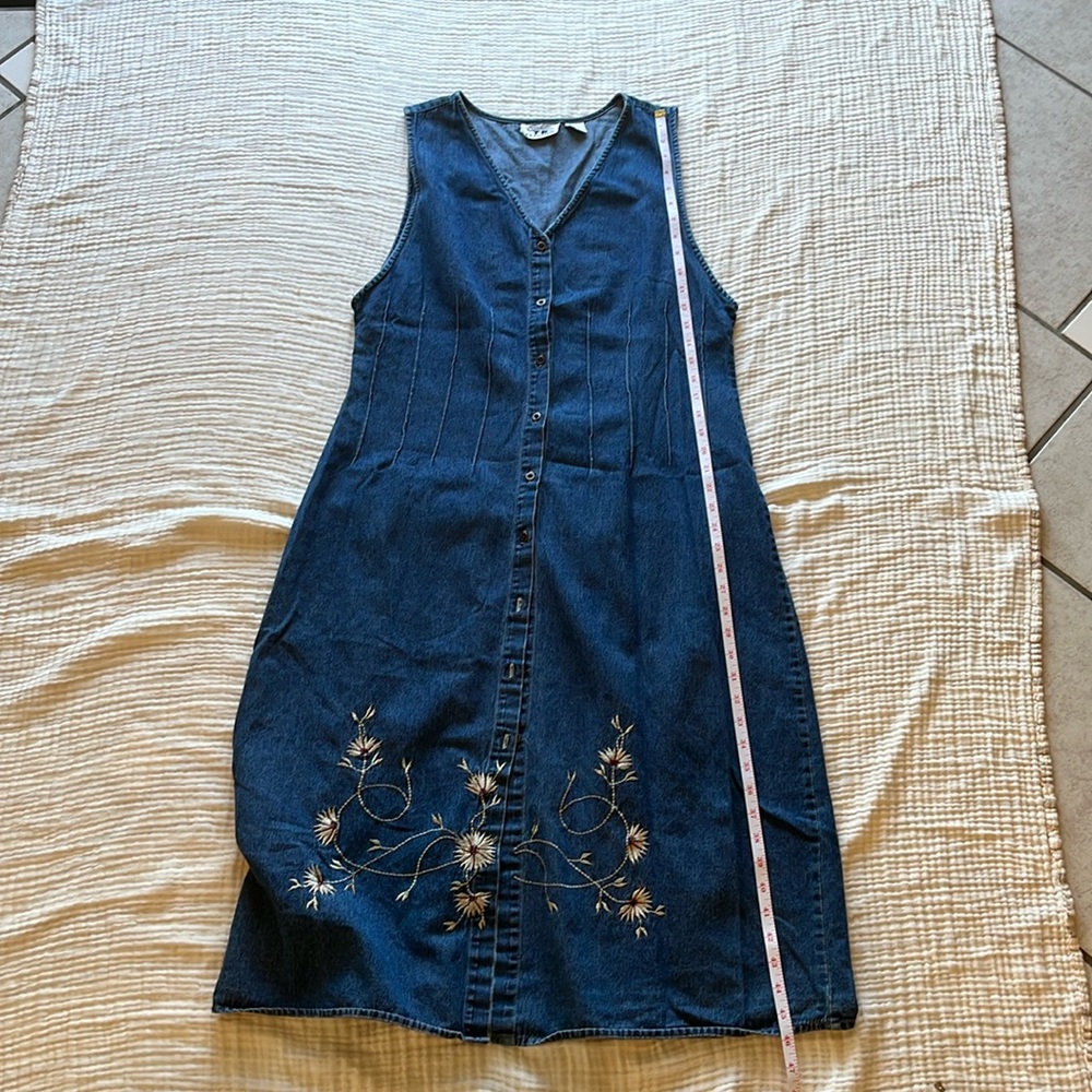 Vintage? Denim button front tank dress